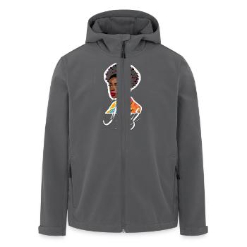 Jazz - Recycelte Männer Softshell-Jacke von Stanley/Stella - Anthrazit - Vorne - AI Model Male 185 light (185cm)