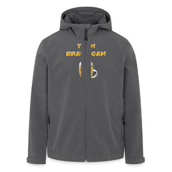 Team Bräutigam mit Bierkrug - Recycelte Männer Softshell-Jacke von Stanley/Stella - Anthrazit - Vorne - AI Model Male 185 light (185cm)