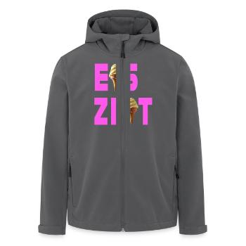 Eiszeit rosa - Recycelte Männer Softshell-Jacke von Stanley/Stella - Anthrazit - Vorne - AI Model Male 185 light (185cm)