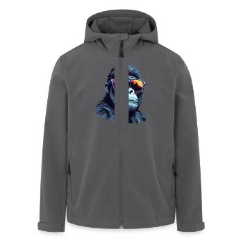 Cool Gorilla avec Lunettes de Soleil Urban Jungle - Veste softshell homme en polyester recyclé Stanley/Stella - charbon - Devant - AI Model Male 185 light (185cm)