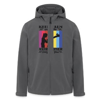 Bewahren Sie Ruhe und lassen Sie sich vom Astronomen aufklären - Recycelte Männer Softshell-Jacke von Stanley/Stella - Anthrazit - Vorne - AI Model Male 185 light (185cm)