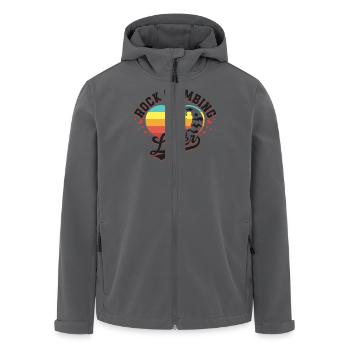 Liebhaber des Kletterns - Recycelte Männer Softshell-Jacke von Stanley/Stella - Anthrazit - Vorne - AI Model Male 185 light (185cm)