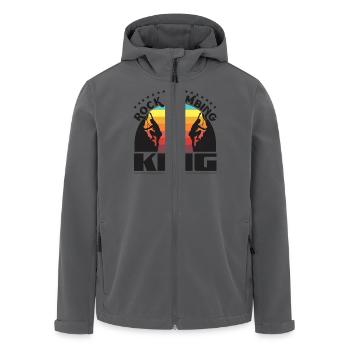 Kletter-König - Recycelte Männer Softshell-Jacke von Stanley/Stella - Anthrazit - Vorne - AI Model Male 185 light (185cm)