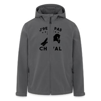 Je Peux Pas J'ai Cheval Cadeau Humour - Veste softshell homme en polyester recyclé Stanley/Stella - charbon - Devant - AI Model Male 185 light (185cm)