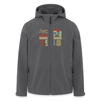 Dezember 1938 Vintage Retro Geburtstagsgeschenk - Recycelte Männer Softshell-Jacke von Stanley/Stella - Anthrazit - Vorne - AI Model Male 185 light (185cm)