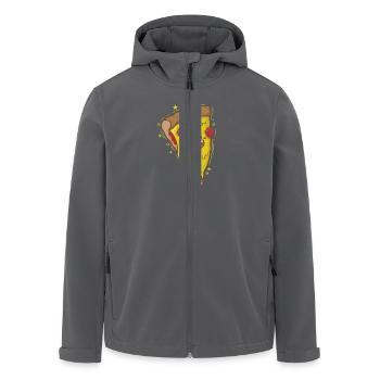 Salami Pizza freut sich - Recycelte Männer Softshell-Jacke von Stanley/Stella - Anthrazit - Vorne - AI Model Male 185 light (185cm)