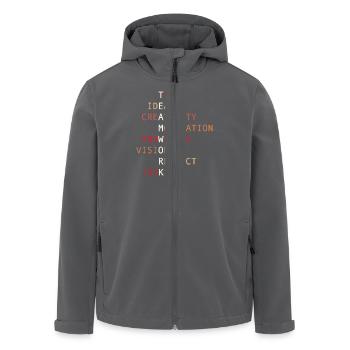 Teamwork - Recycelte Männer Softshell-Jacke von Stanley/Stella - Anthrazit - Vorne - AI Model Male 185 light (185cm)