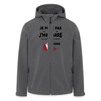 Je peux pas J'me Barre au canada - Veste softshell homme en polyester recyclé Stanley/Stella - charbon - Devant - AI Model Male 185 light (185cm)