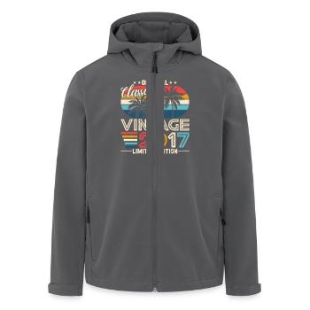 Jahrgang 2017 - 2017 - Fantastisch seit 2017 - Recycelte Männer Softshell-Jacke von Stanley/Stella - Anthrazit - Vorne - AI Model Male 185 light (185cm)
