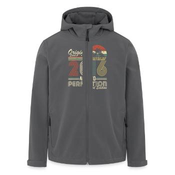 2016 Geburtstag 2016 Geboren im Jahr 2016 Geburtstag - Recycelte Männer Softshell-Jacke von Stanley/Stella - Anthrazit - Vorne - AI Model Male 185 light (185cm)