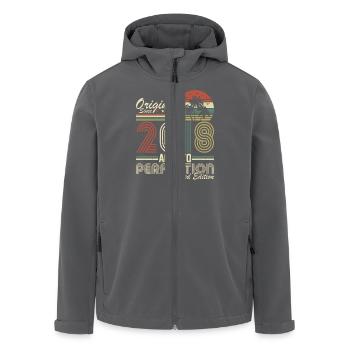 Original 2018 Vintage - 2018 Geburtstagsgeschenk - Recycelte Männer Softshell-Jacke von Stanley/Stella - Anthrazit - Vorne - AI Model Male 185 light (185cm)