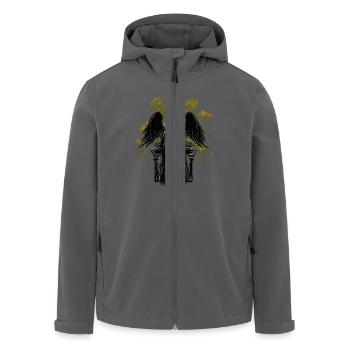 Tod Monster Horror Satan Dämon Tod Halloween - Recycelte Männer Softshell-Jacke von Stanley/Stella - Anthrazit - Vorne - AI Model Male 185 light (185cm)