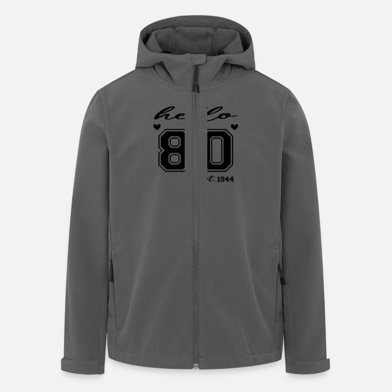 Hello 80 est 1944 - Men’s Recycled Softshell Jacket by Stanley/Stella - anthracite