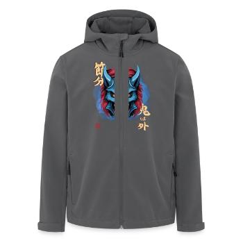 Yeti Blue Oni - Recycelte Männer Softshell-Jacke von Stanley/Stella - Anthrazit - Vorne - AI Model Male 185 light (185cm)