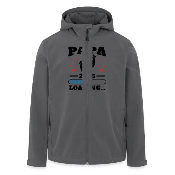 Papa 2025 Drôle Cadeau de Fête des Pères Femmes Enceintes - Veste softshell homme en polyester recyclé Stanley/Stella - charbon - Devant - AI Model Male 185 light (185cm)