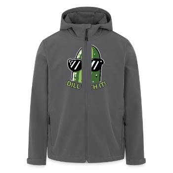 Dill mit lustiger Gurkengurke - Recycelte Männer Softshell-Jacke von Stanley/Stella - Anthrazit - Vorne - AI Model Male 185 light (185cm)