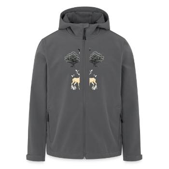 Nacht Himmel Natur Adler Wildnis Wildtiere Rehbock - Recycelte Männer Softshell-Jacke von Stanley/Stella - Anthrazit - Vorne - AI Model Male 185 light (185cm)