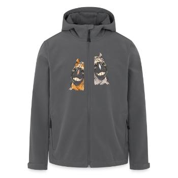 Pferdekopf Pferd Pferde - Recycelte Männer Softshell-Jacke von Stanley/Stella - Anthrazit - Vorne - AI Model Male 185 light (185cm)