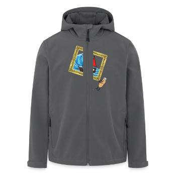 Erdnuss Seefahrer Seemann Seenot Schiff - Recycelte Männer Softshell-Jacke von Stanley/Stella - Anthrazit - Vorne - AI Model Male 185 light (185cm)
