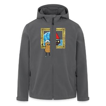 Erdnuss Seefahrer Seemann Segeln Boot Schiff - Recycelte Männer Softshell-Jacke von Stanley/Stella - Anthrazit - Vorne - AI Model Male 185 light (185cm)