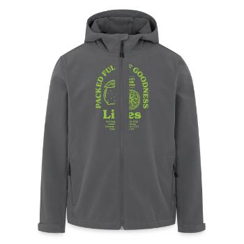 Limetten Ernährung - Recycelte Männer Softshell-Jacke von Stanley/Stella - Anthrazit - Vorne - AI Model Male 185 light (185cm)
