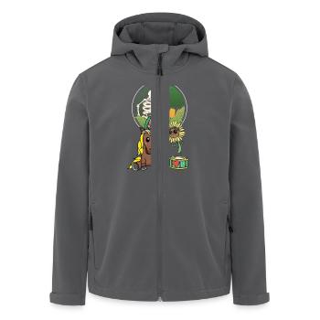 Hippie Pferd Umwelt Naturschutz Klima Erde Natur - Recycelte Männer Softshell-Jacke von Stanley/Stella - Anthrazit - Vorne - AI Model Male 185 light (185cm)