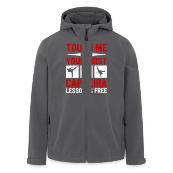Berühre mich und deine erste Capoeira-Lektion ist kostenlos - Recycelte Männer Softshell-Jacke von Stanley/Stella - Anthrazit - Vorne - AI Model Male 185 light (185cm)