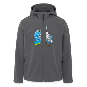 Möwen Seemann Möwe Seemänner Matrose Ahoi - Recycelte Männer Softshell-Jacke von Stanley/Stella - Anthrazit - Vorne - AI Model Male 185 light (185cm)