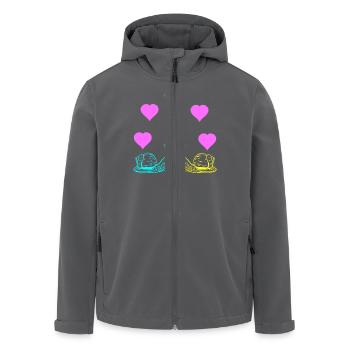 Schnecken Schnecke Valentin Valentinstag - Recycelte Männer Softshell-Jacke von Stanley/Stella - Anthrazit - Vorne - AI Model Male 185 light (185cm)