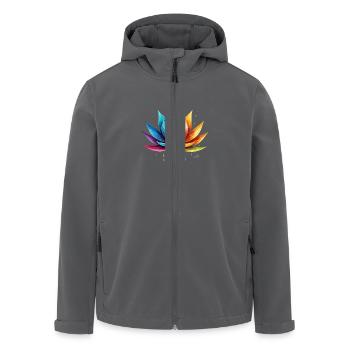 Mehrfarbiger Lotus - Recycelte Männer Softshell-Jacke von Stanley/Stella - Anthrazit - Vorne - AI Model Male 185 light (185cm)