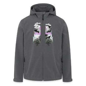 Mittelalter Schloss Märchen mystisch Raben Krähen - Recycelte Männer Softshell-Jacke von Stanley/Stella - Anthrazit - Vorne - AI Model Male 185 light (185cm)