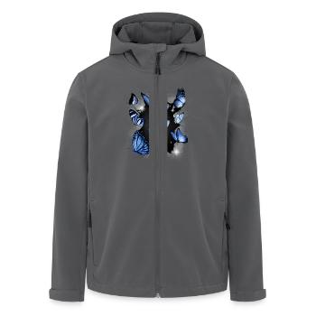 Schmetterlinge Schmetterling Insekt Insekten - Recycelte Männer Softshell-Jacke von Stanley/Stella - Anthrazit - Vorne - AI Model Male 185 light (185cm)
