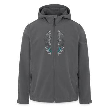 Mittelalterlicher Polarwolf - Recycelte Männer Softshell-Jacke von Stanley/Stella - Anthrazit - Vorne - AI Model Male 185 light (185cm)