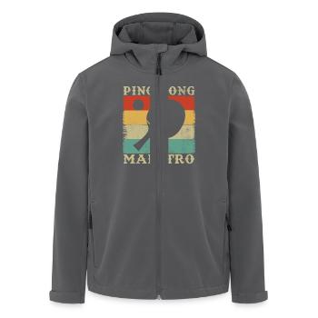 Tischtennismeister Geschenk Humor - Recycelte Männer Softshell-Jacke von Stanley/Stella - Anthrazit - Vorne - AI Model Male 185 light (185cm)