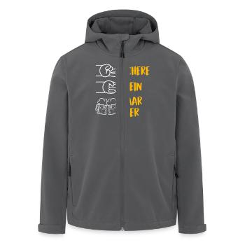  Biertrinker Bayern - Recycelte Männer Softshell-Jacke von Stanley/Stella - Anthrazit - Vorne - AI Model Male 185 light (185cm)