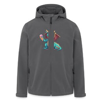 Drache Drachen Kind Kinder Eiskrem Baby - Recycelte Männer Softshell-Jacke von Stanley/Stella - Anthrazit - Vorne - AI Model Male 185 light (185cm)