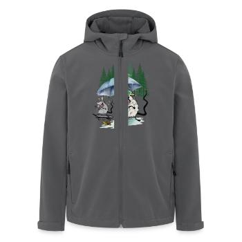 Familie Maus Wald Ausflug Freizeit Ratte Ratten - Recycelte Männer Softshell-Jacke von Stanley/Stella - Anthrazit - Vorne - AI Model Male 185 light (185cm)
