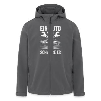 Ein Auto noch ich schwöre es 01 - Recycelte Männer Softshell-Jacke von Stanley/Stella - Anthrazit - Vorne - AI Model Male 185 light (185cm)