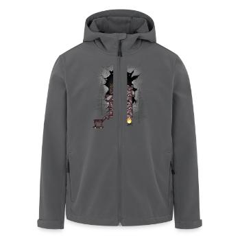Mittelalter Burg Burgen Festungen Märchen - Recycelte Männer Softshell-Jacke von Stanley/Stella - Anthrazit - Vorne - AI Model Male 185 light (185cm)