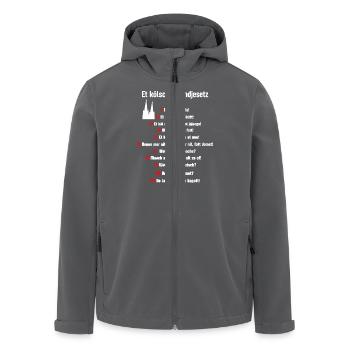 Karneval Kölsches Grundgesetz Kölle Alaaf Kölner - Recycelte Männer Softshell-Jacke von Stanley/Stella - Anthrazit - Vorne - AI Model Male 185 light (185cm)