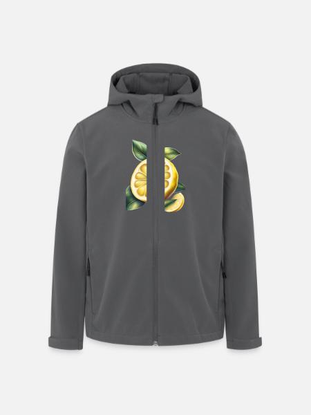 Ein gelbes Zitronen-T-Shirt-Design - Recycelte Männer Softshell-Jacke von Stanley/Stella - Anthrazit