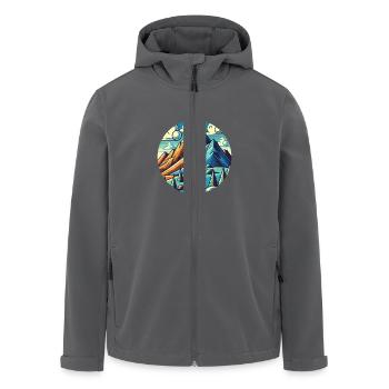 Ohne Ende Natur - Recycelte Männer Softshell-Jacke von Stanley/Stella - Anthrazit - Vorne - AI Model Male 185 light (185cm)