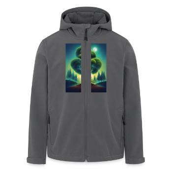 Pflanzen Sie Bäume und retten Sie den Planeten - Recycelte Männer Softshell-Jacke von Stanley/Stella - Anthrazit - Vorne - AI Model Male 185 light (185cm)