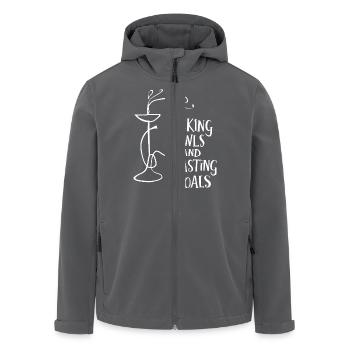Perfektes Design für Shisha-Fans - Recycelte Männer Softshell-Jacke von Stanley/Stella - Anthrazit - Vorne - AI Model Male 185 light (185cm)