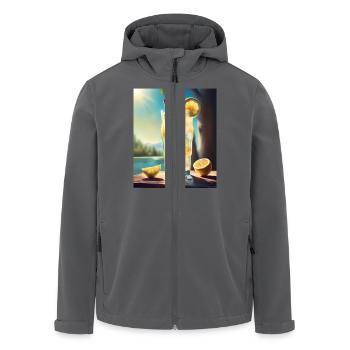 Süßer Zitronensaft - Recycelte Männer Softshell-Jacke von Stanley/Stella - Anthrazit - Vorne - AI Model Male 185 light (185cm)