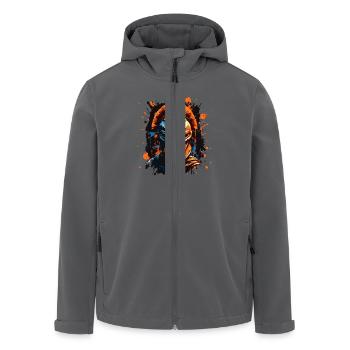 Spartaner Helm - Recycelte Männer Softshell-Jacke von Stanley/Stella - Anthrazit - Vorne - AI Model Male 185 light (185cm)