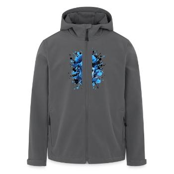 Spartaner Helm Symbol - Recycelte Männer Softshell-Jacke von Stanley/Stella - Anthrazit - Vorne - AI Model Male 185 light (185cm)