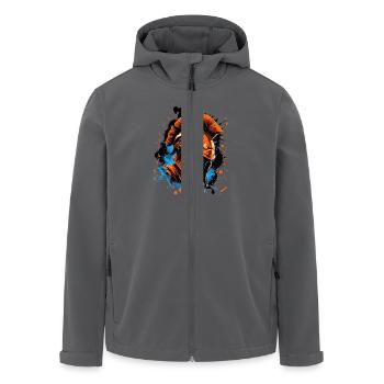 Spartaner Helm - Recycelte Männer Softshell-Jacke von Stanley/Stella - Anthrazit - Vorne - AI Model Male 185 light (185cm)