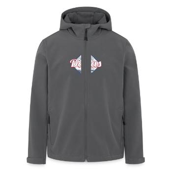 Dallas Texas Stadt Vereinigte Staaten Vintage USA - Recycelte Männer Softshell-Jacke von Stanley/Stella - Anthrazit - Vorne - AI Model Male 185 light (185cm)