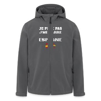 Ich kann nicht in Spanien gehen - Recycelte Männer Softshell-Jacke von Stanley/Stella - Anthrazit - Vorne - AI Model Male 185 light (185cm)